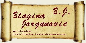 Blagina Jorganović vizit kartica